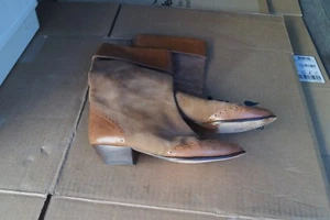 ESCADA BOOTS 7 LEATHER MID-CALF BOOTS SZ 7 ESCASDA BOOTS 37 ITALIAN BOOTS 7 - Picture 1 of 9