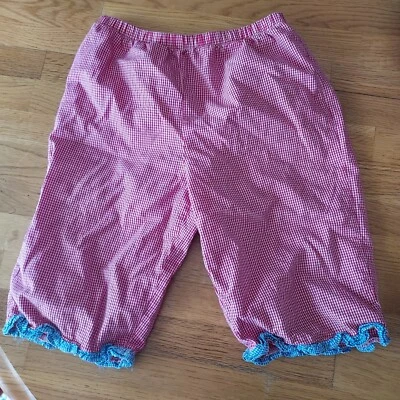 Брюки Bitty Baby от American Girl размер 4 красные, белые и синие клетчатые - Изображение 1 из 4