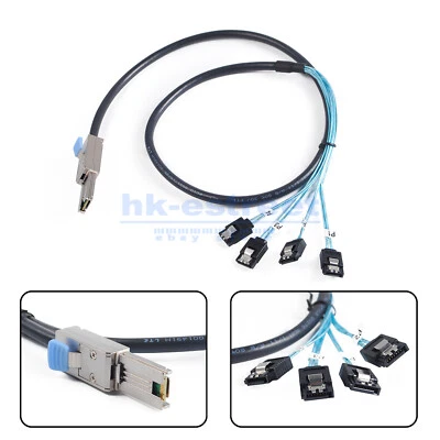 SFF-8088 SAS Adattatore SATA da 26 Pin a 4 SATA Hard Disk Drive Sdoppiatore Cavo Dati 1-3M - Immagine 1 di 4