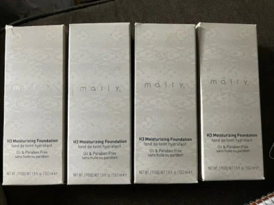 Lot of 4 Mally H3 Moisturizing Foundation 1.8 New In Box DEEP MSRP $40 sealed - Image 1 of 4
