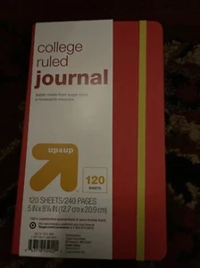 College Ruled Journal - 120 sheets/240 pgs 5x8.25 orange New - Picture 1 of 1