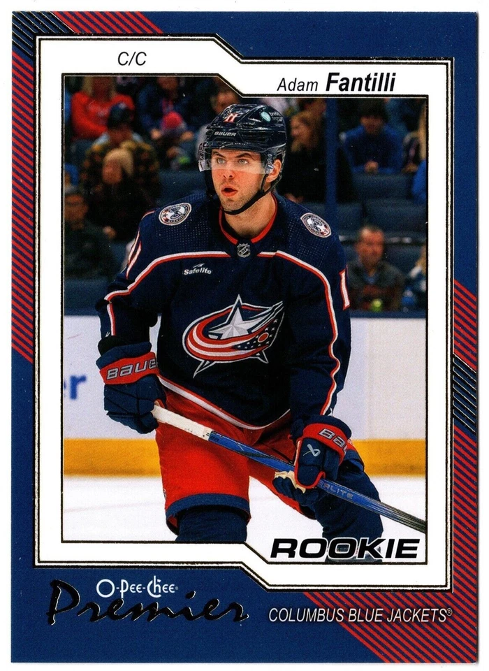 2023-24 Upper Deck O-Pee-Chee Premier ADAM FANTILLI #P-93 Blue Jackets UD OPC RC - Image 1 of 1