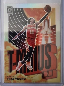 Trae Young 2021-22 Donruss Optic Basketball T-Minus 3..2..1 Silver Prizm ATL #13 - Picture 1 of 12