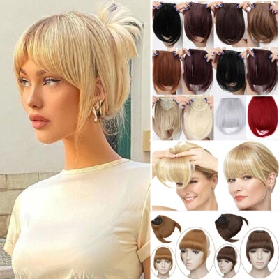 Nuevas extensiones de cabello con clip frontal de 14 g y 30 g naturales gruesas como pieza de cabello humano Foto 1 de 4