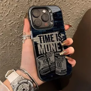 Time Is Money Fashion Case For iPhone 16 15 14 13 12 11 Mini Pro Max 8 Plus XS - Picture 1 of 8