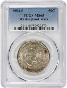 1954-S Washington-Carver Commemorative Half MS65 PCGS - Picture 1 of 2