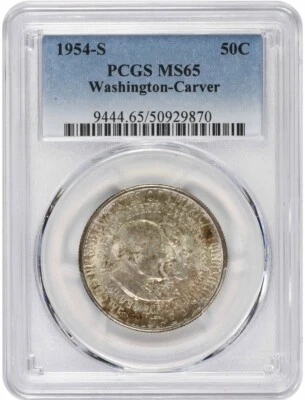 1954-S Washington-Carver Commemorative Half MS65 PCGS - Image 1 of 2