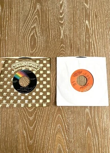 Merle Haggard Love Me When You Can Cherokee Maiden 45 RPM 1976 1978 Lot Of 2 - Picture 1 of 11