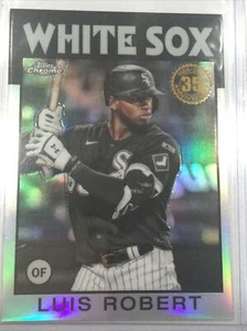 Luis Robert 2021 Topps Chrome 35th Anniversary Silver Refractor Chi White Sox - Picture 1 of 12