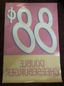  1996 McDonalds Display Schild Poster Fenster klammert Vintage 88 Cent - Bild 1 von 6