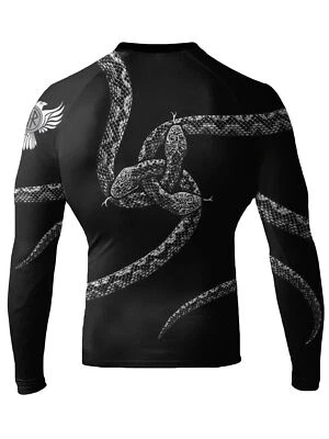 Raven Fightwear Men's Vipera Snake BJJ Rash Guard MMA Black/White  - Image 1 of 3