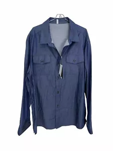 Michael Strahan Denim Look Long Sleeve Button Up Shirt Womens Size XXL Casual - Picture 1 of 19
