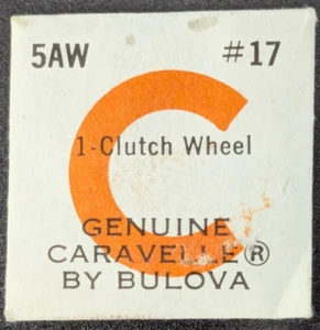NOS NEW Genuine Bulova Caravelle Cal. 5AW - Clutch Wheel  Vintage Watch Part #17 - Picture 1 of 2