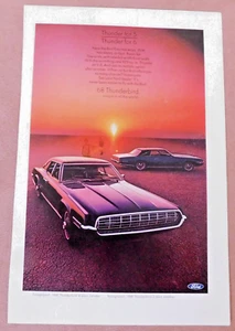 1968 Thunderbird Print Ad 6 1/2" X 10" - Picture 1 of 1