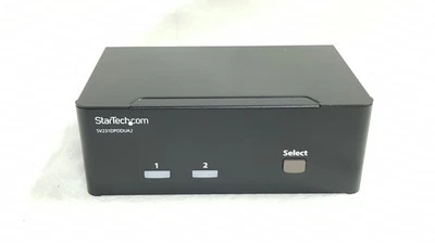 WITHOUT PSU! Startech sv231dpddua2 2 Port DisplayPort Dual-monitor KVM Switch 4k - Image 1 of 4