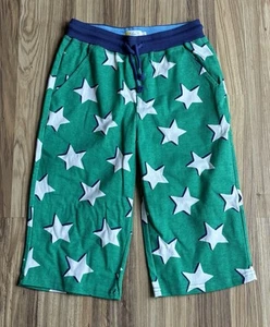 NWOT Boden Cropped Pants Green w/White Stars 100% Cotton Sz 11Y - Picture 1 of 4