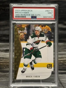 2023 Upper Deck 1994-95 Rookie Die-Cuts Brock Faber novato Minnesota Wild PSA 9 - Imagen 1 de 2