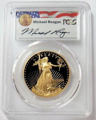 1995 W GOLD REAGAN LEGACY $50 AMERICAN EAGLE 1oz PCGS PR 70 DCAM - Image 1 of 2