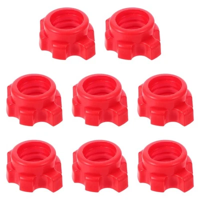  8pcs Spinlock-Collars Dumbbell Hexagonal Nut Collar Clamps Plastic Weight Clips - Image 1 of 4