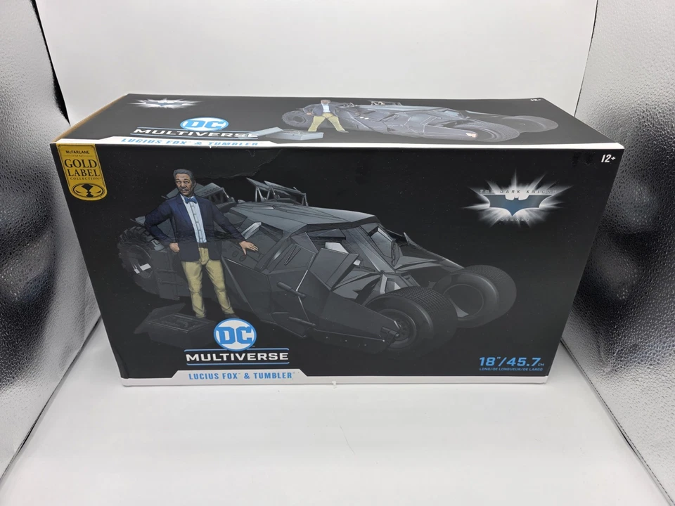 DC Multiverse Batman Vehicle Figure - Lucius Fox & Tumbler Gold Label IN STOCK