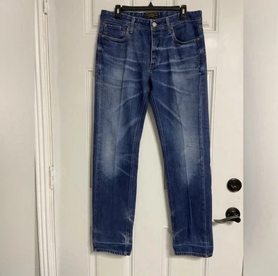 JACK AND JONES Medoum Wash NICK Button Fly Regular Fit Jeans - Image 1 of 4