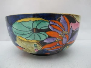 Art Deco Schale CORONAWARE Molly Hancock handbemalt bunte SEEROSE - Bild 1 von 6
