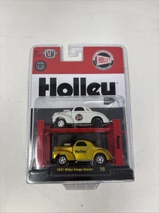 M2 Machines Holley 1941 Willys Coupe Gasser R20 2-Pack P71 Auto Lift 2 Pack - Picture 1 of 12