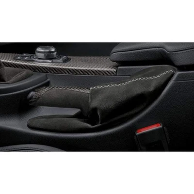 Maniglia freno a mano originale BMW M Performance con soffietto Alcantara serie 3 4  - Immagine 1 di 3