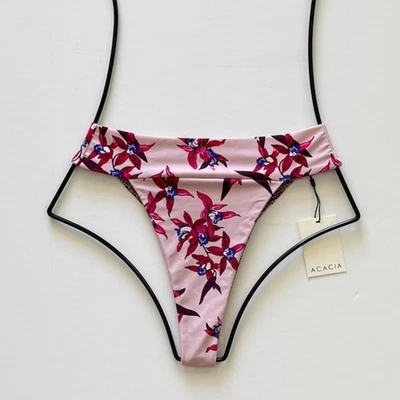 Roupa de banho Acacia Mateo parte inferior do biquíni - Mokoli'i floral - Média - Nova com etiquetas - Imagem 1 de 4