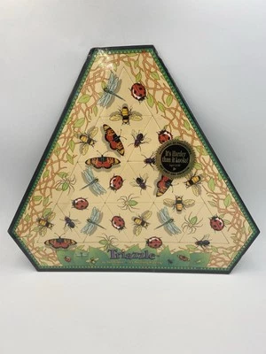 New TRIAZZLE Mosiac Puzzle INSECTS Bugs Triangular 16 Pc 1991 Dan Gilbert SEALED - Image 1 of 4