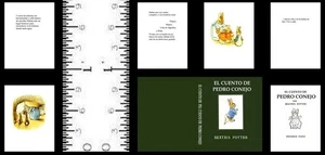 1:12  SCALE MINIATURE BOOK TALE OF PETER RABBIT SPANISH B POTTER DOLLHOUSE - Picture 1 of 1