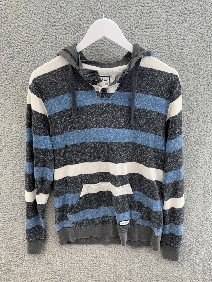 Billabong Hoodie Women's Size M Grey/White/Blue POE - Image 1 of 4