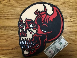 EVIL DEAD SKULL FIGUR - 3D HOLZKUNST - Bild 1 von 2