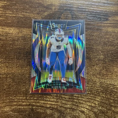 KAIIR ELAM ! BUFFALO BILLS RED SHOCK PRIZM 2024 PANINI SELECT  - Image 1 of 2