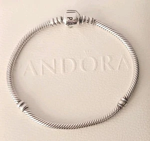 Genuine Silver Pandora Moments Snake Charm Bracelet 18cm S925 ALE - Picture 1 of 7