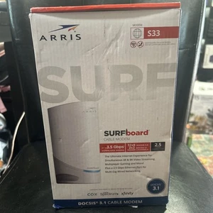 ARRIS S33 v3 SURFboard DOCSIS 3.1 Multi-Gigabit Cable Modem 2.5 Gbps - Picture 1 of 3
