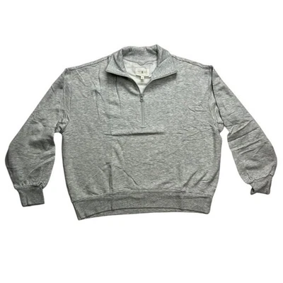 LOU & GREY Signature Suave Felpa Cuarto Cremallera Pullover Sudadera Gris Talla S Nuevo Foto 1 de 4