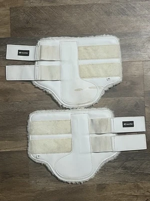 SmartPak White Fleece Sport Boots Brushing Splint Dressage Horse Tack Medium - Image 1 of 4