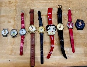 Vintage watches, Mickey Snoopy Morris the cat Snow White Alabama Betty Boop - Picture 1 of 6