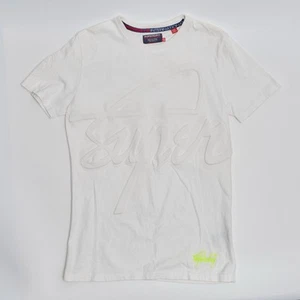 Superdry T-Shirt Herren Gr. Small Kurzarm geprägter Text Logo Rundhalsausschnitt - Bild 1 von 10