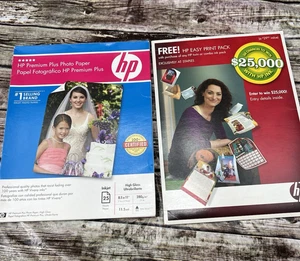 Papier fotograficzny HP Premium Plus - wysoki połysk 8,5" x 11" 35 arkuszy 11,5 mil NOWY - Zdjęcie 1 z 5