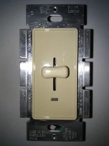 (5 pc) *NEW* Ivory Slide Slider Dimmer w/ LED Light 700 Watt 700W Single Pole - Picture 1 of 1