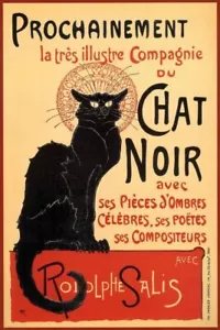 Le Chat Noir The Black Cat French Wall Art Nouveau Art Print Poster 24x36 - Picture 1 of 3