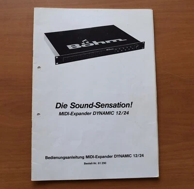 BOHM Original Manual for Dynamic 12/24 Midi-Expander - Bedienungsanleitung - Bild 1 von 3