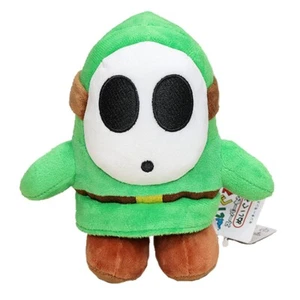 Green Shy Guy Super Mario Bros Plush Toy In Paper Mario Color Splash Stuffed 6" - Picture 1 of 6
