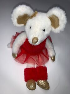 White Dancer Mouse Wearing Red Tutu And Leg Warmers, Dan Dee Collector 