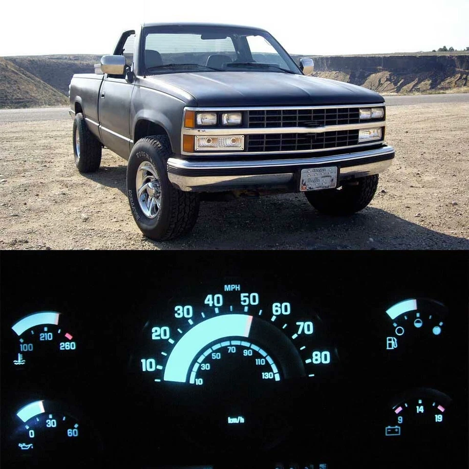 Gauge Cluster LED Dashboard Bulbs Ice Blue For Chevy GMC 88 91 C/K Series Truck - Image 1 of 4