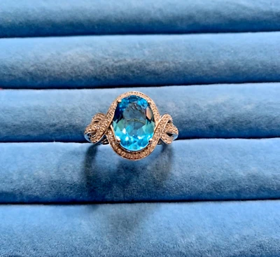 Marambaia Topaz, White Zircon Ring - Size 9 (7.90 ctw.) - Image 1 of 4