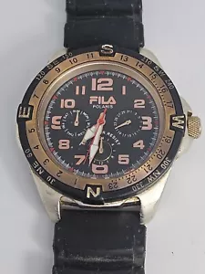 2000s Men's Fila Polaris FA0733-G Day/Date Quartz 50M WR 42mm Watch - Picture 1 of 16