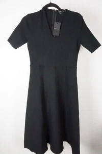 Giorgio Armani Kleid einfarbig schwarz Seidenmischung Gr. 2 US 38 BRANDNEU - Bild 1 von 4